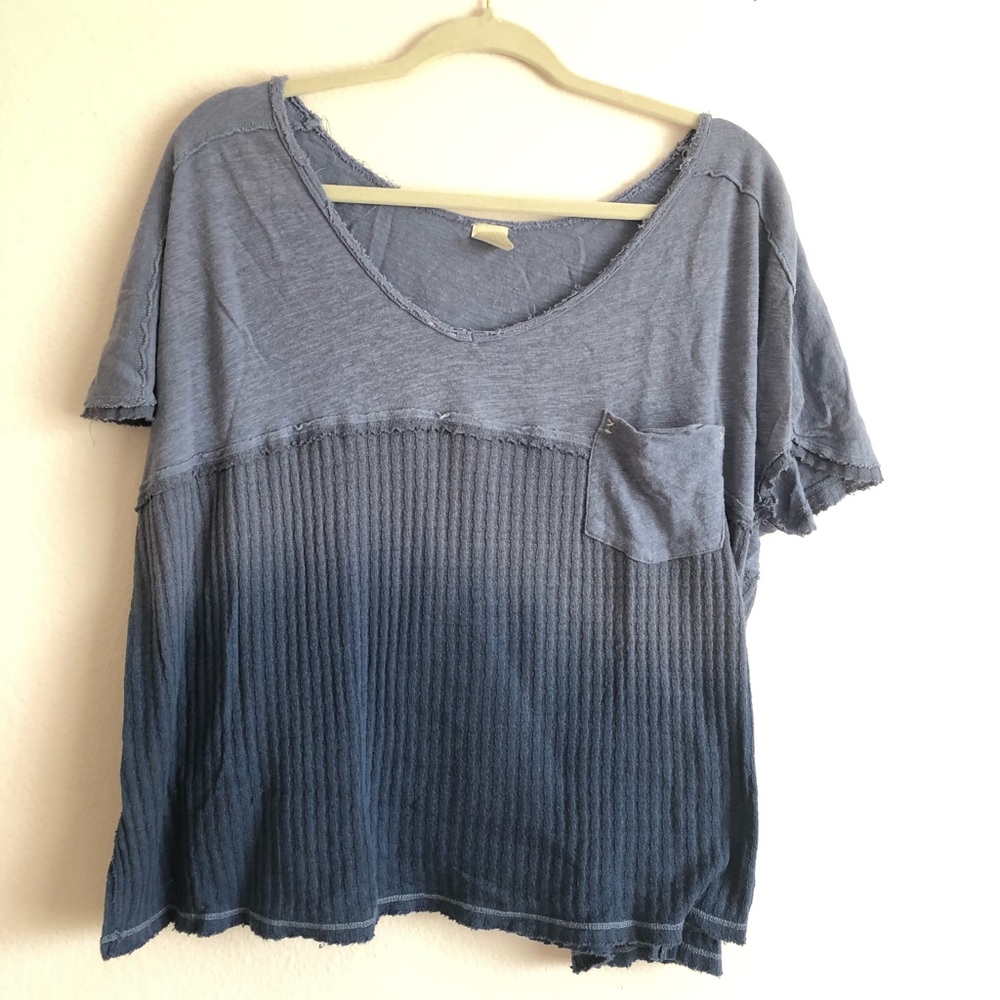 Free people distressed ombré t shirt